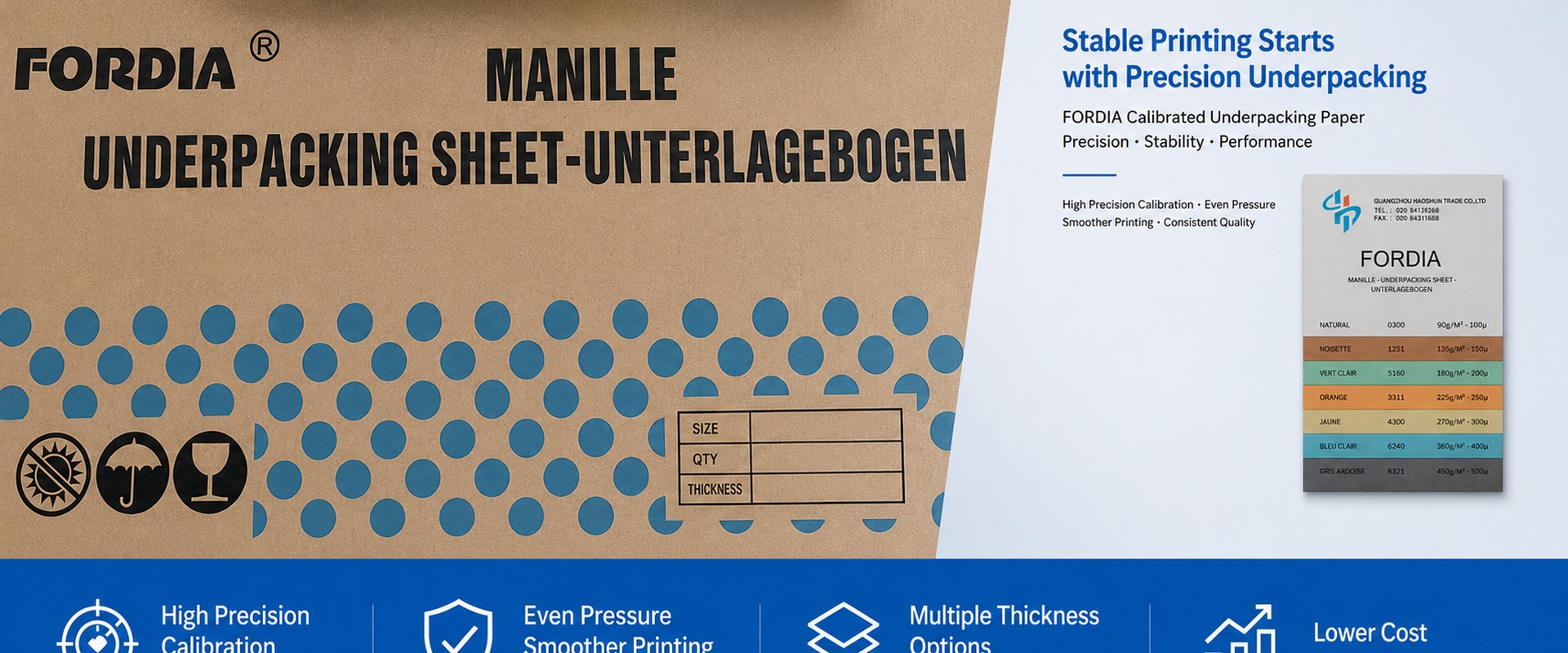Underpacking Sheet Banner